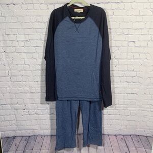 Tommy Bahama Mens Pajama Loungewear Set Blue Size XXL Casual Long Sleeve  Preppy